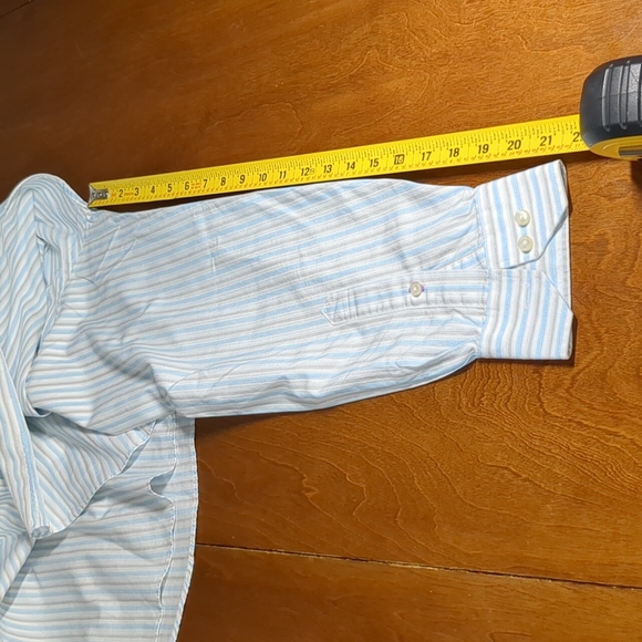 Blue and White Striped Oxford Style Shirt Tommy Bahama - Picture 10 of 17